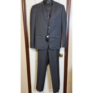 Armani Exchange Mens Charcoal Gray Wool Blend Suit - pant Size 38x30 
Jacket 40S